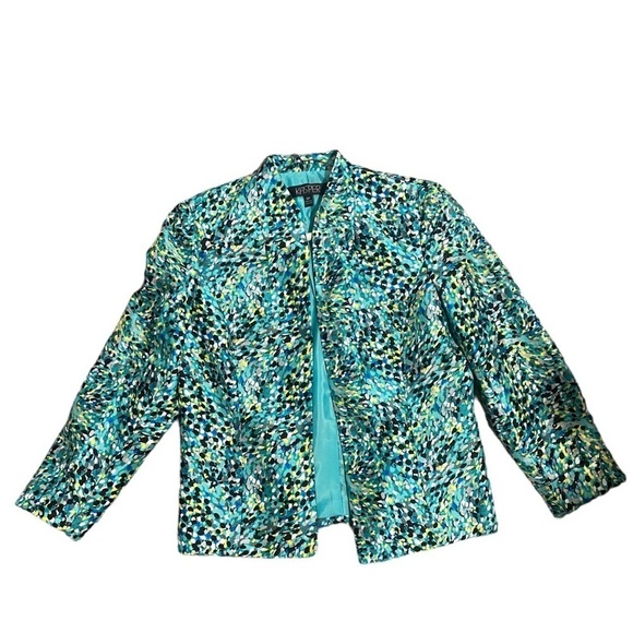 Kasper Green Multicolored Women’s Blazer-Size 8P - Picture 3 of 8